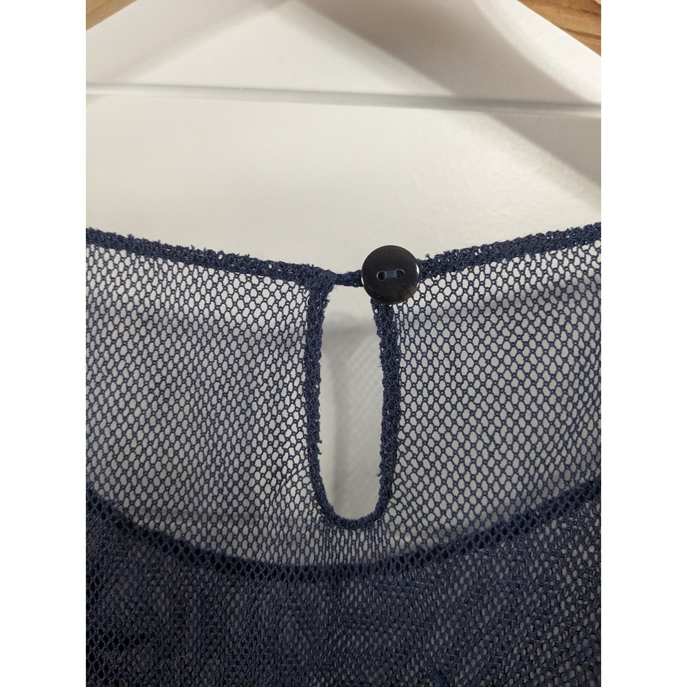 Vanessa Virginia Anthropologie Womens Floral Sheer Lace Crop Top S Blue Romantic - Picture 3 of 11